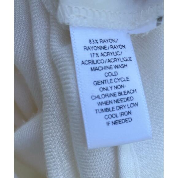 LOFT Blouse Top Womens XS Ivory Peasant V-Neck Boho Embroidery Bloused Sleeves - Picture 5 of 6